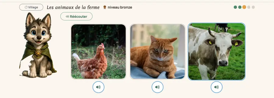 Mission de l’Éveil : trois photographies d’animaux à toucher pour retrouver la vache
